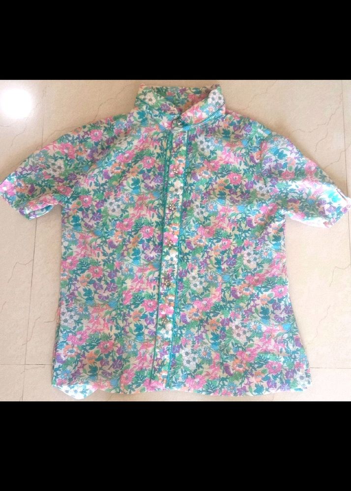 Floral print shirt/top
