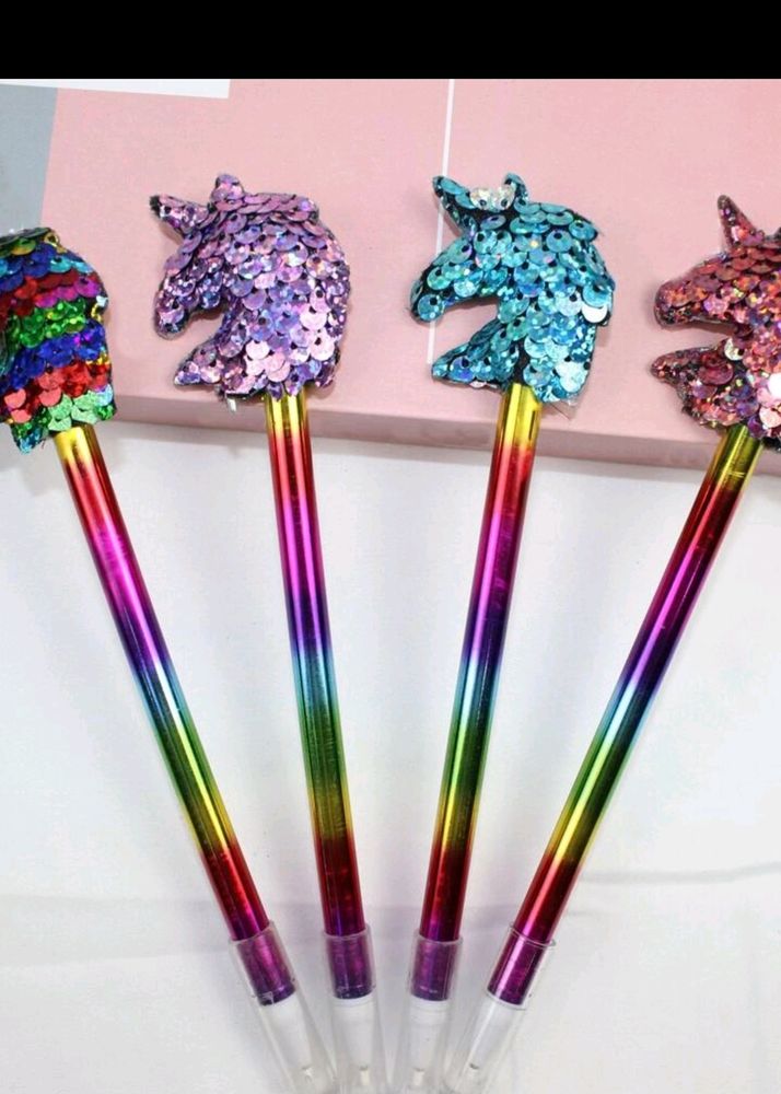 Unicorn Sequence Glitter Pens