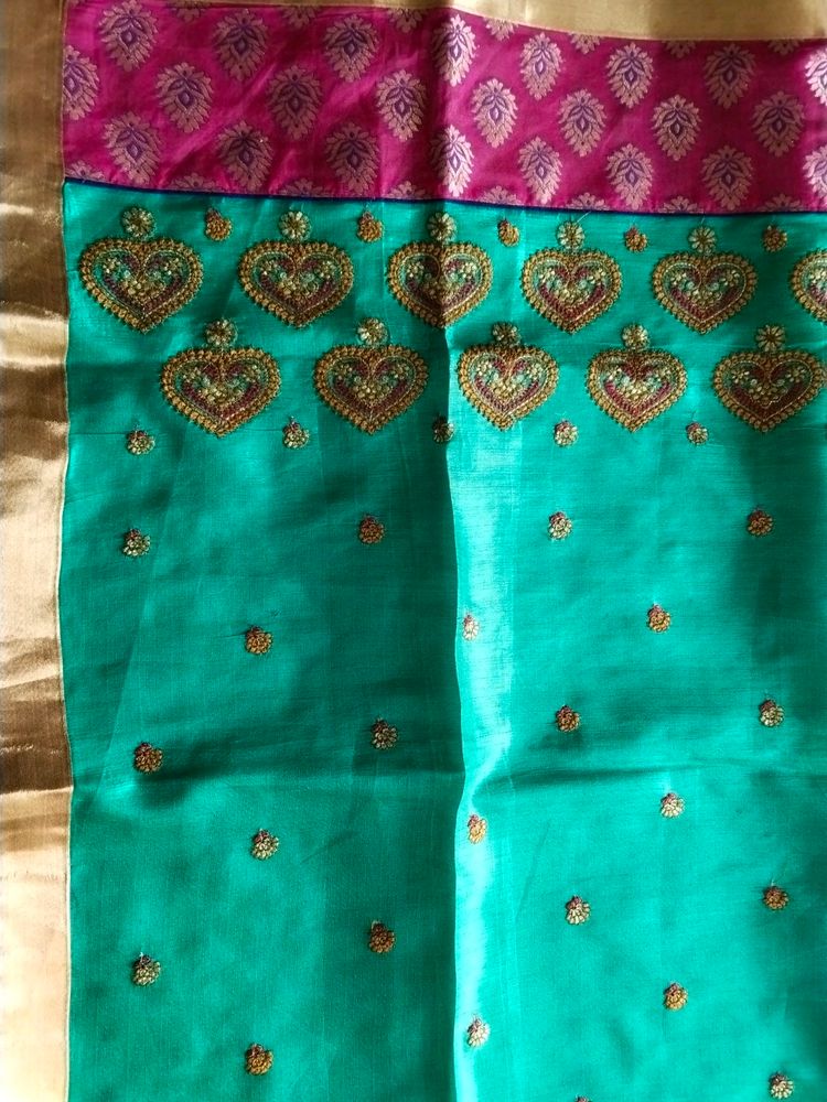 Mor Pankh Green Saree