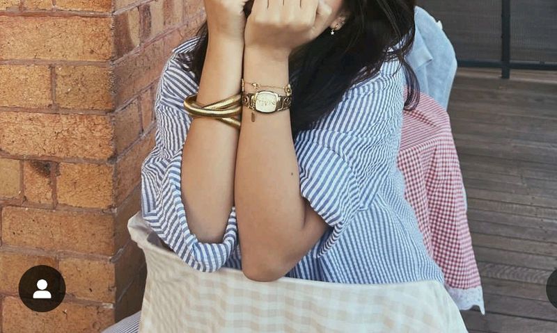 White And Blue Stripe Shirt