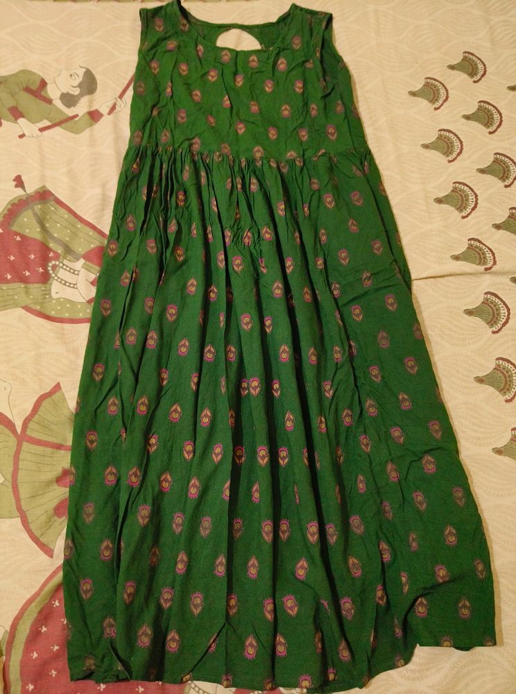 Women's New Green Kurti (Baloon)