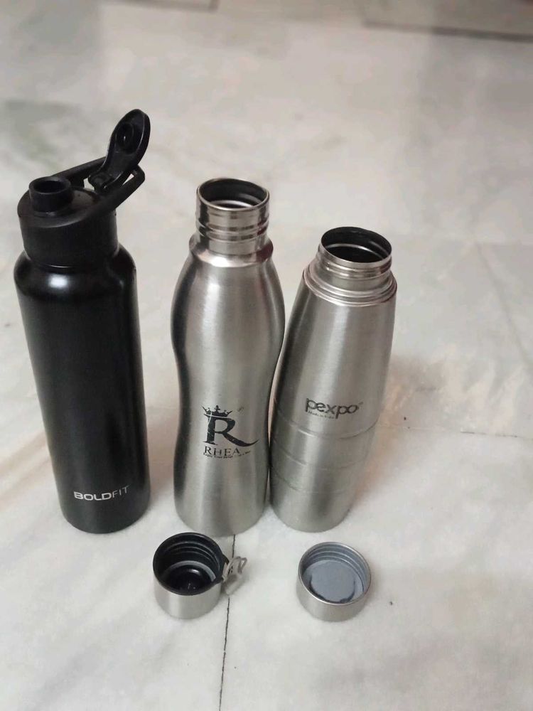 WATER BOTTLE -PEXPO, BOLD FIT AND STEEL BOTTL