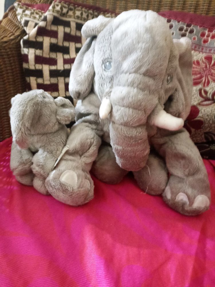 Mother And Baby Elephant Soft Toy