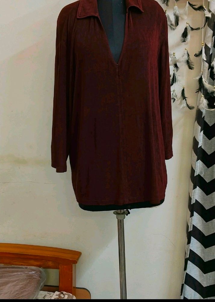 Plus Size Brown Top