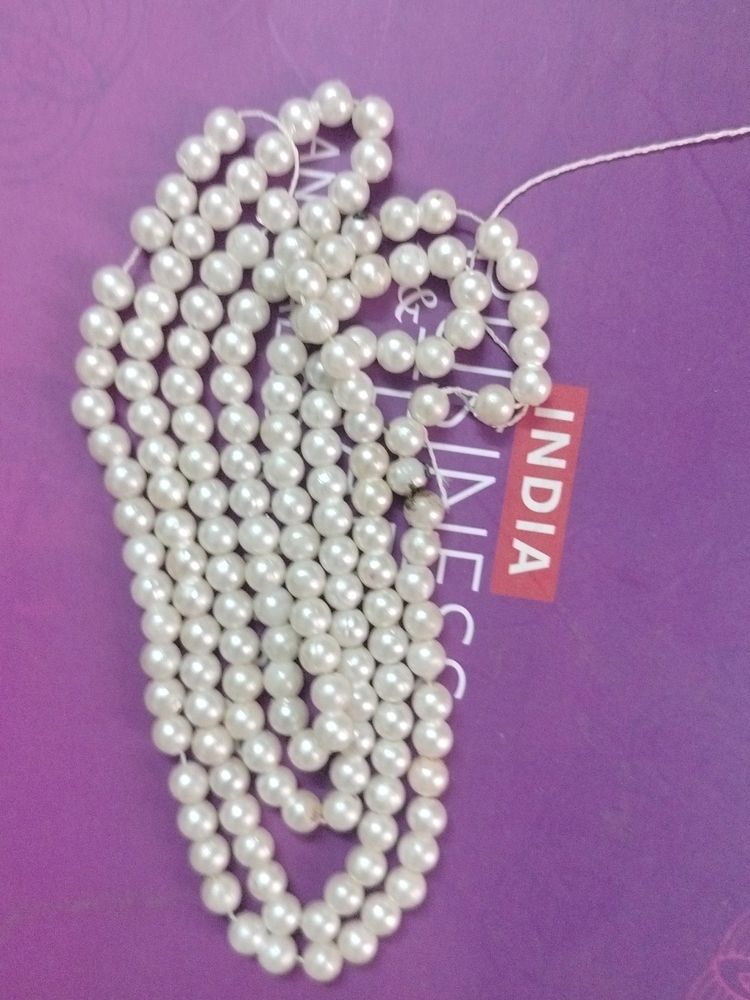 White Bead Necklace