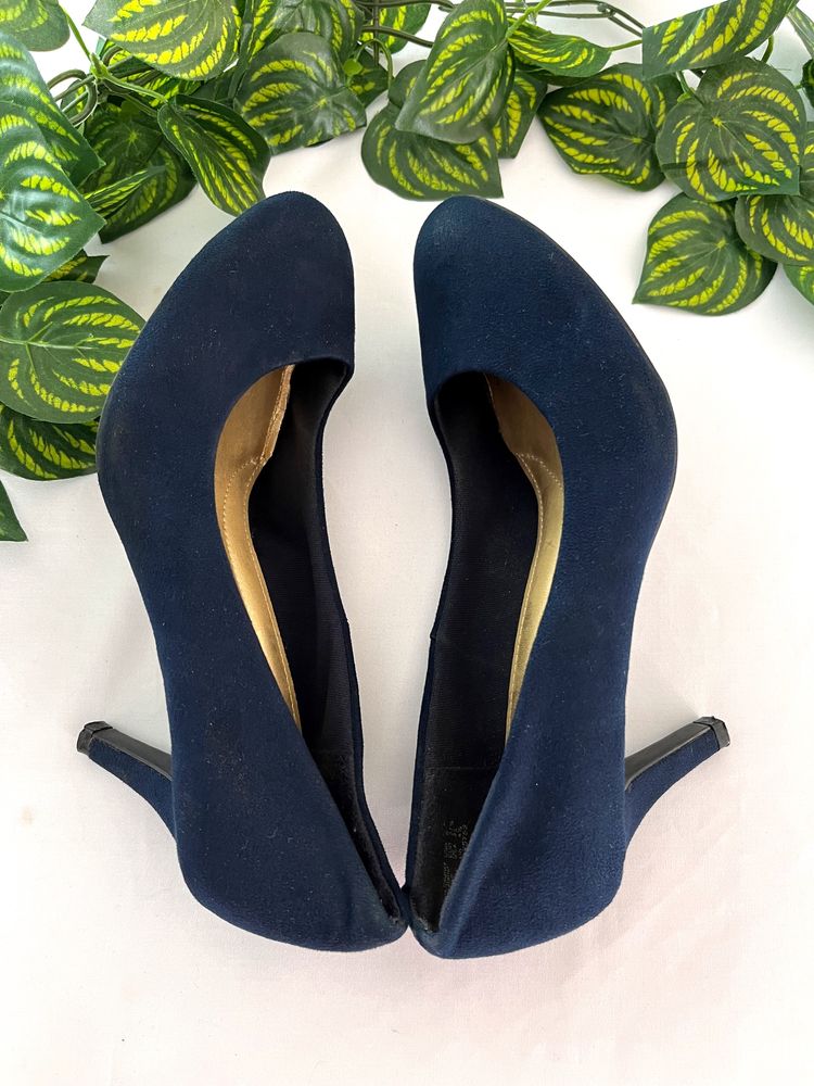 Navy Blue Kitten Heels (Women)