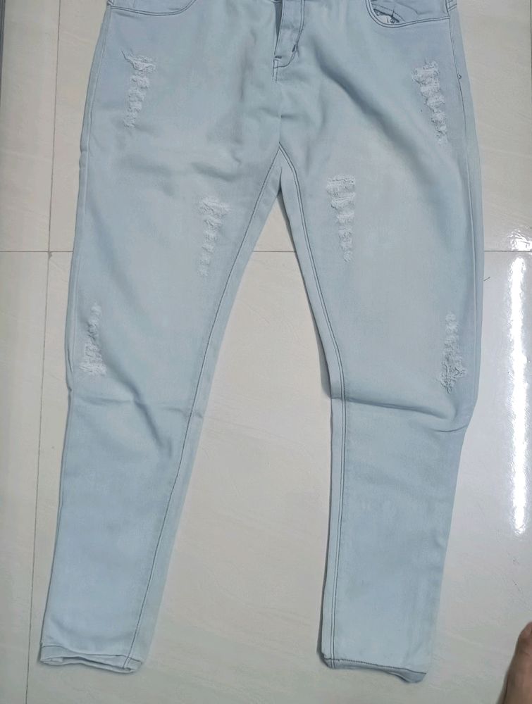 Sky Or Skylash Colour Jeans