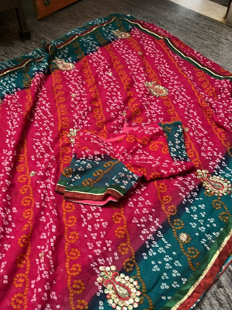 Multicoloured Saaree W Blouse