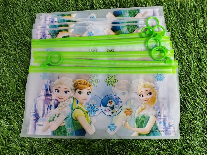 Set Of 12 Frozen Silicon Zipper Pouches