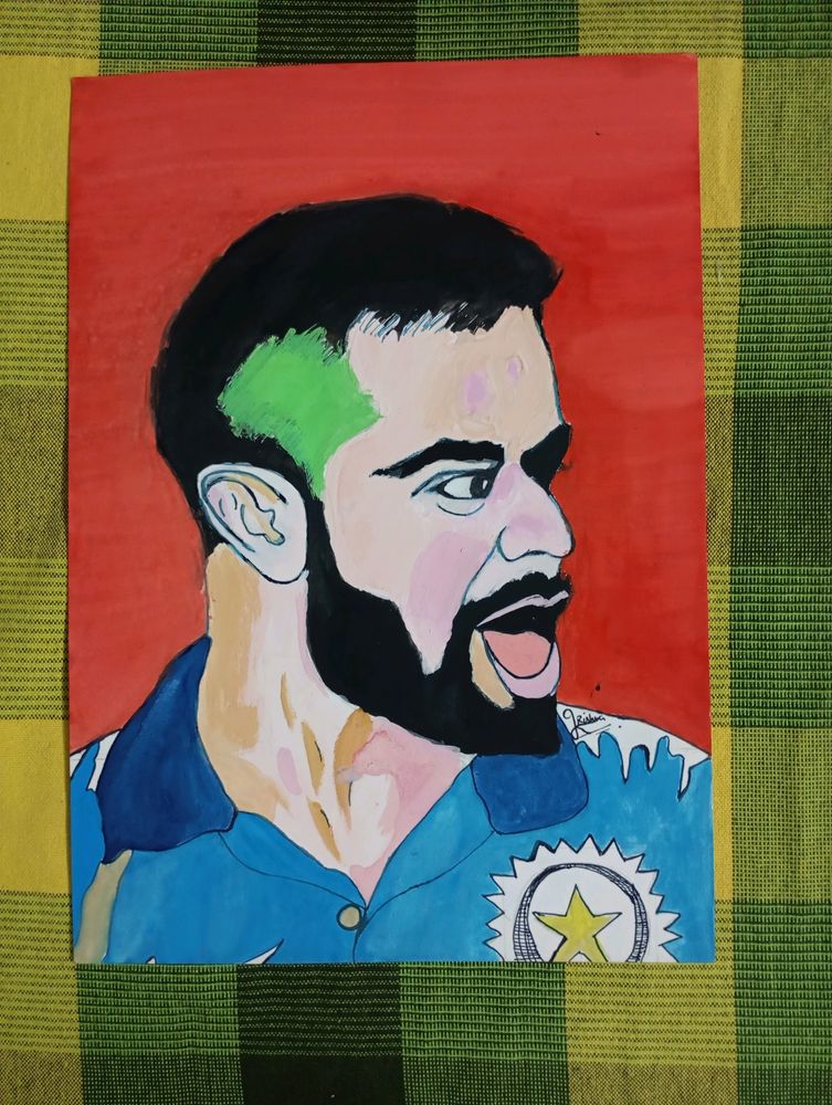 Virat Kohli Handmade Pop Art