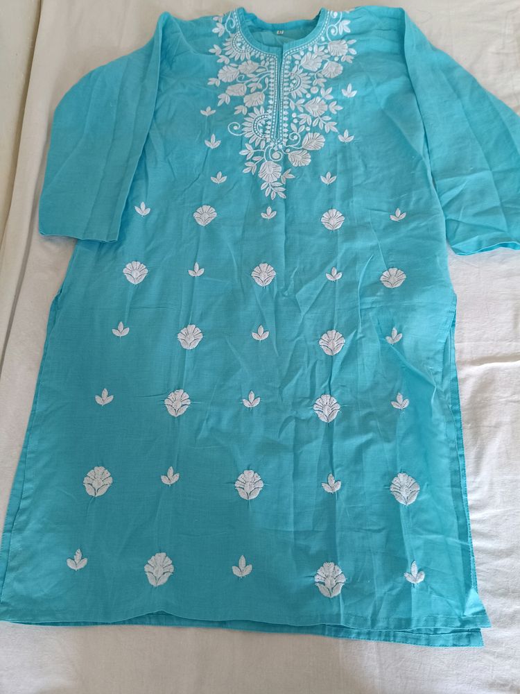 Chikankari Cotton Kurti