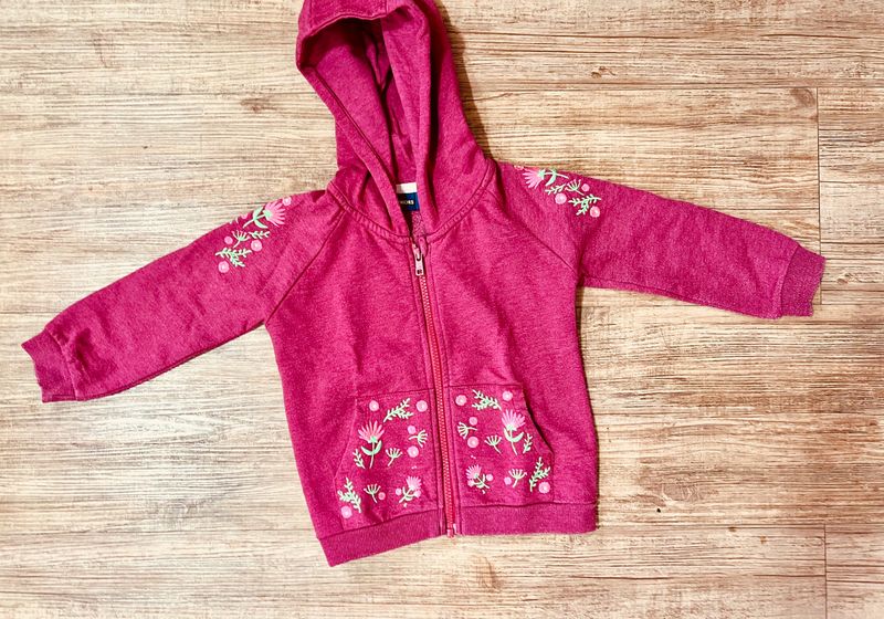 Juniors Hoodie Jacket With Embroidery