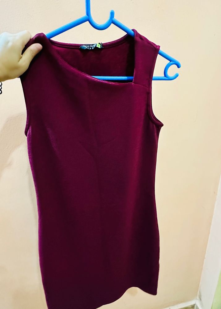 Bodycon Maroon Dress