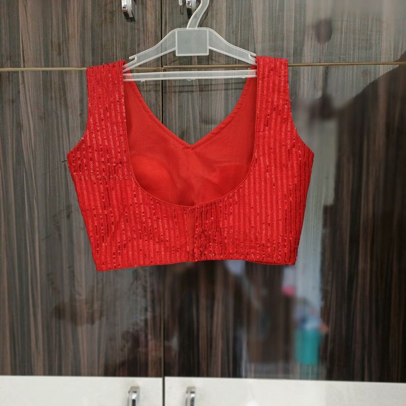 Red Sequence Blouse