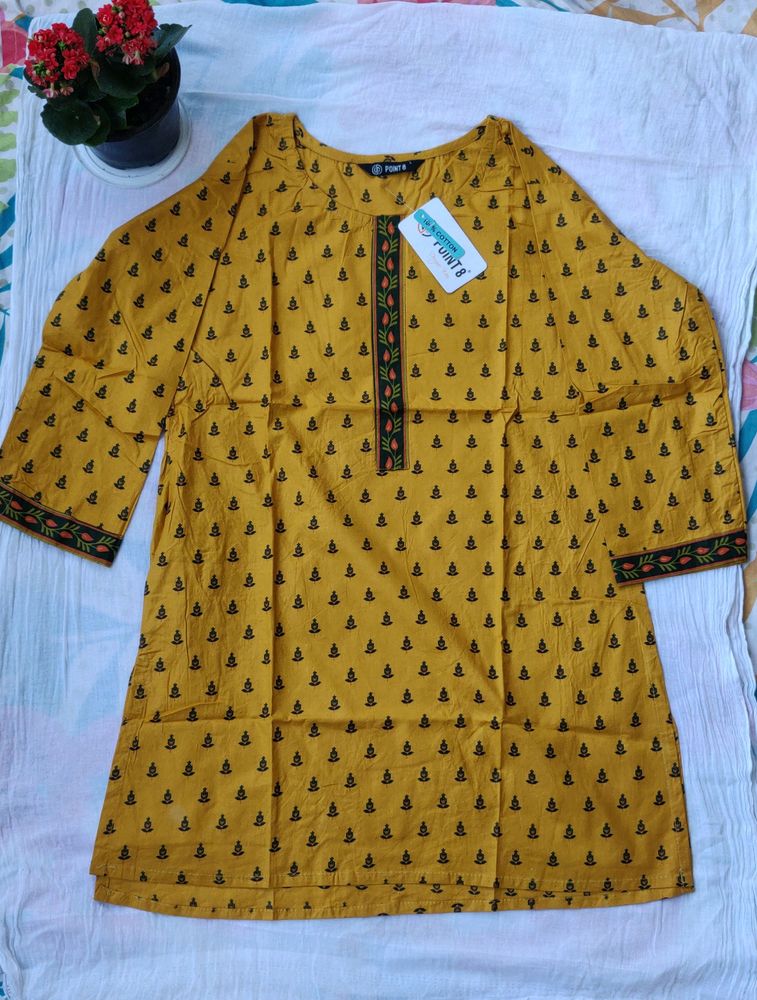 Short Cotton Kurtis With Pocket