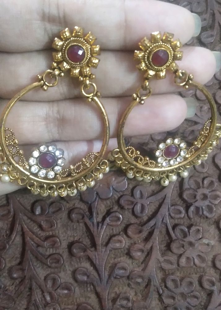 Antique Style Gold Plated Earrings