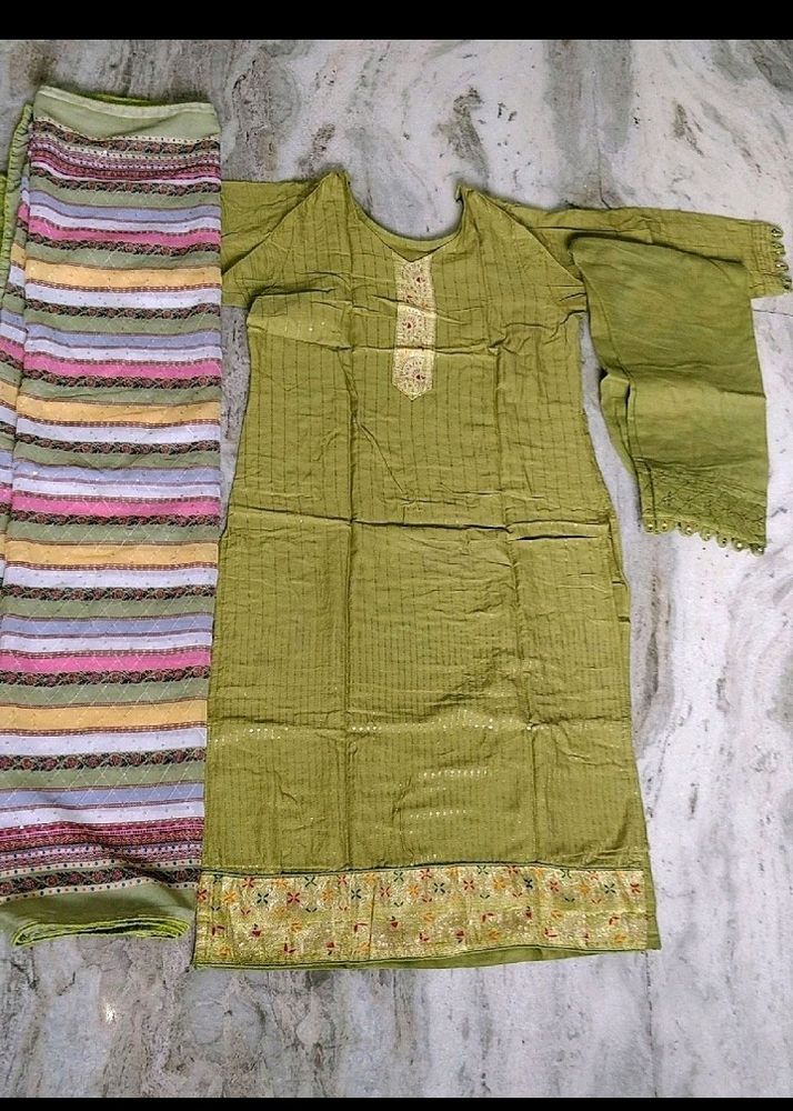 Olive Colour 3 Pieces Set..