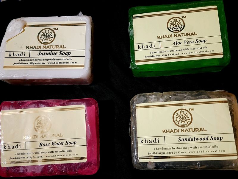 Khadi Handmade Herbal Soaps 4 Pcs