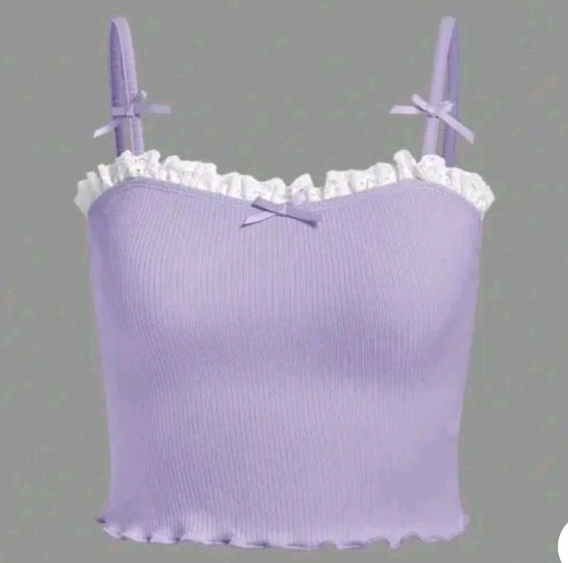 Lavender Bow Top Size: XL