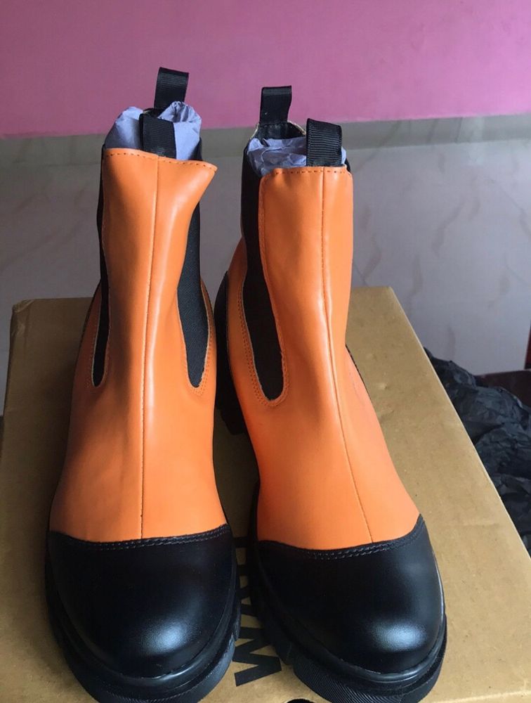 Orange/Black Boot