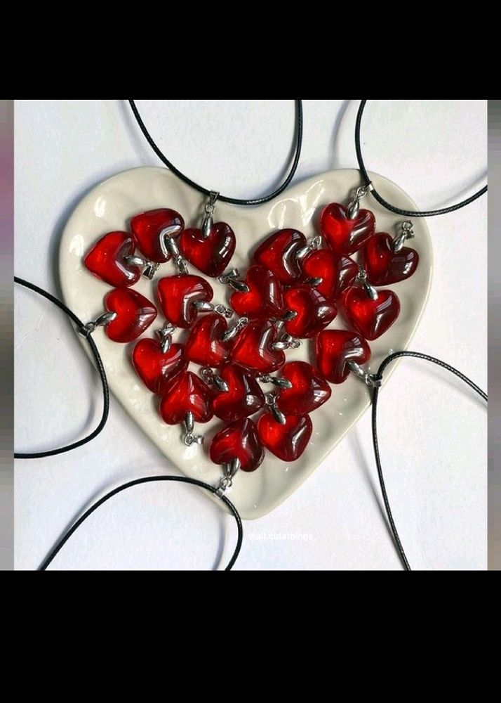 Scarlett Red Heart Necklace