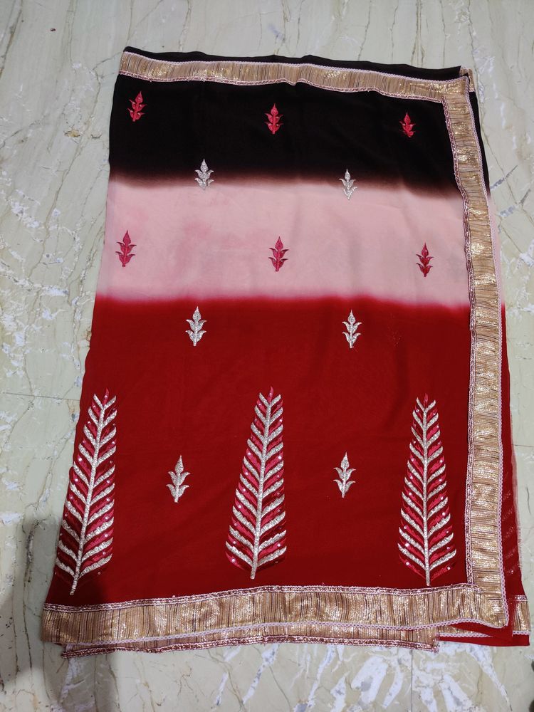 Multi Colour Totally New Saree With Blouse Piece