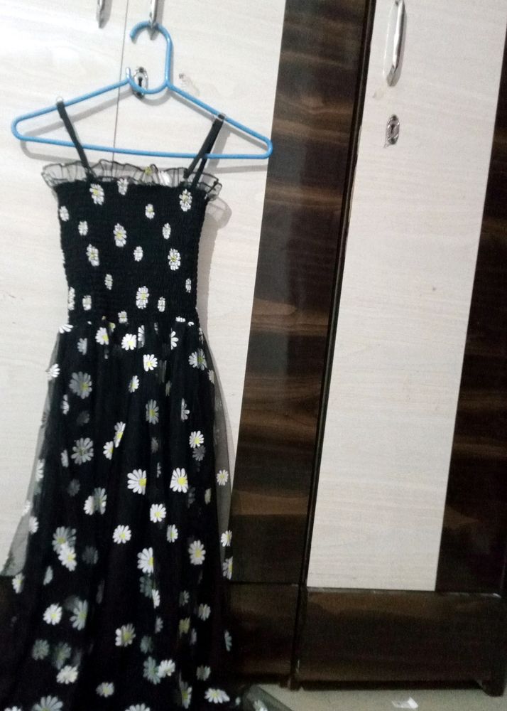 It's A Princess Type Black Floral Dress