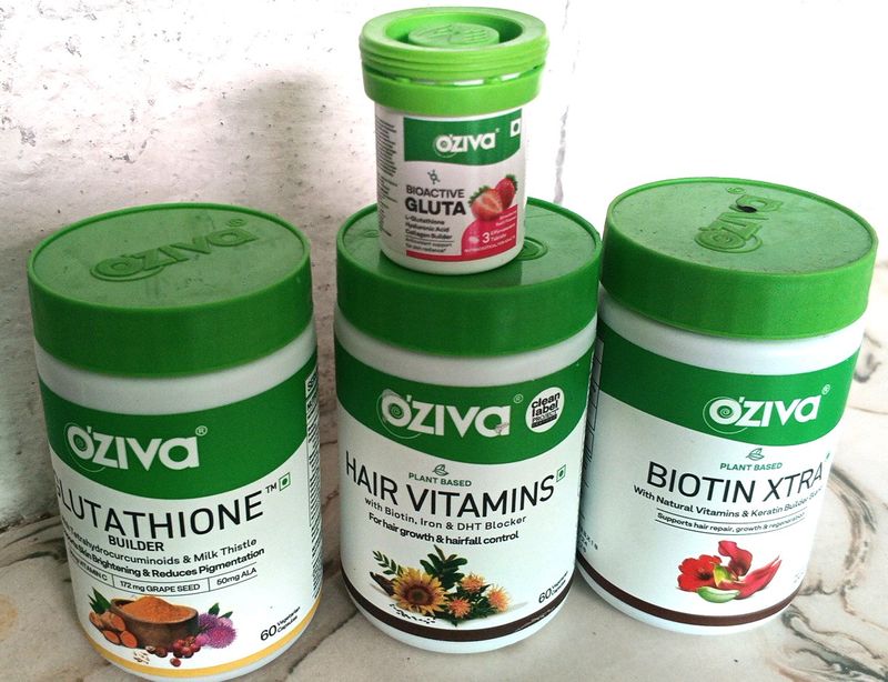 Oziva Hair Vitamins, Biotin, Glutamine, Bio Glut