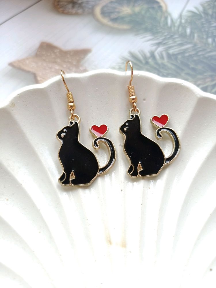 Black Cat Earrings