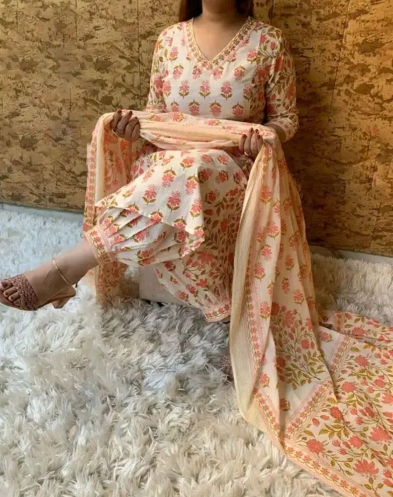 Beautiful 3pice Kurta Set 🧡