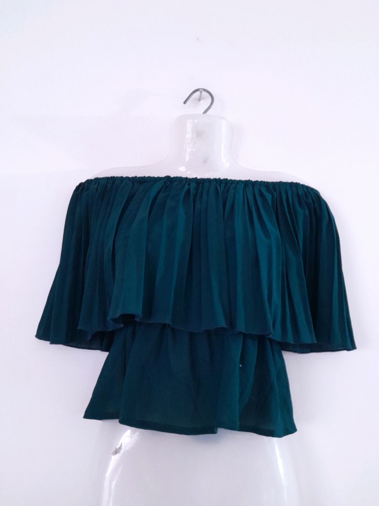 Dark Sea Green Casual Top (Women's)