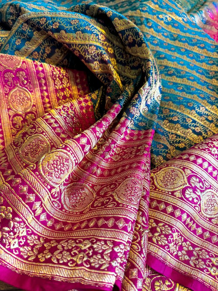 100% Pure Himroorani Mulberry Silk Saree