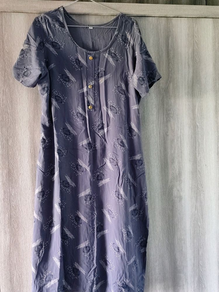 Light Weight Grey Printed Kurti