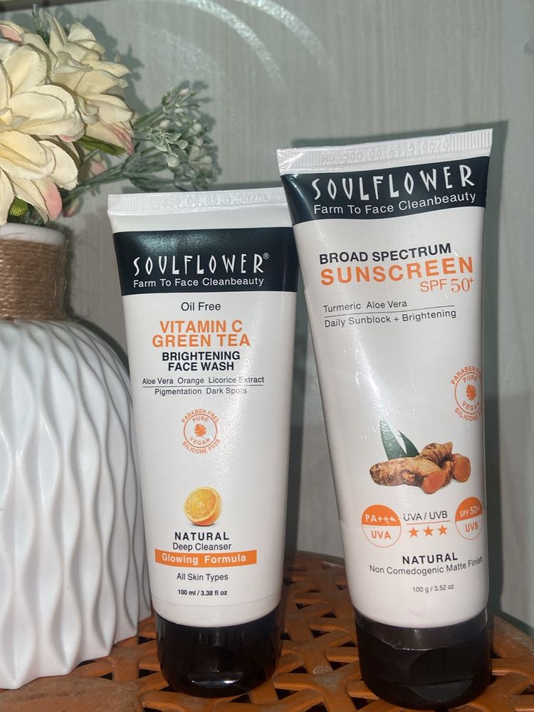 Sunscreen And Facewash Combo