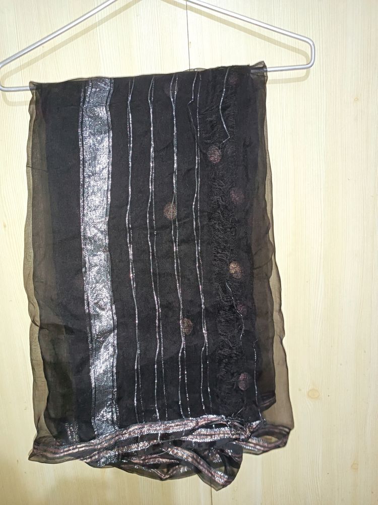 Black Net Dupatta