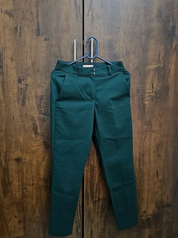 H&M Green Straight Fit Pant