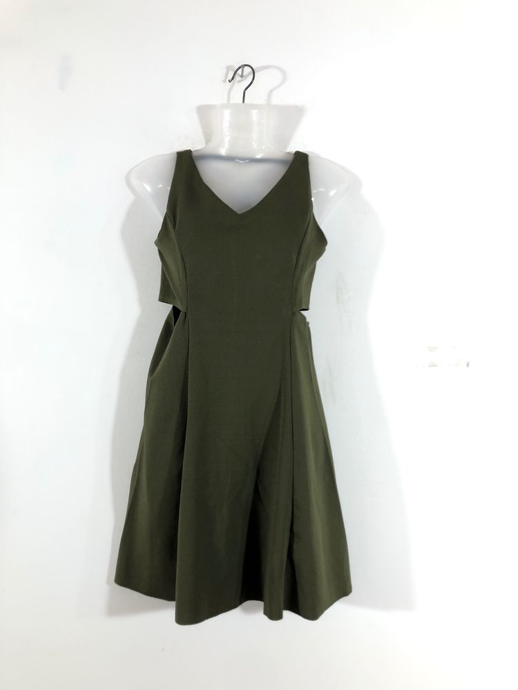 Olive Green A-Line Dress(Women’s)