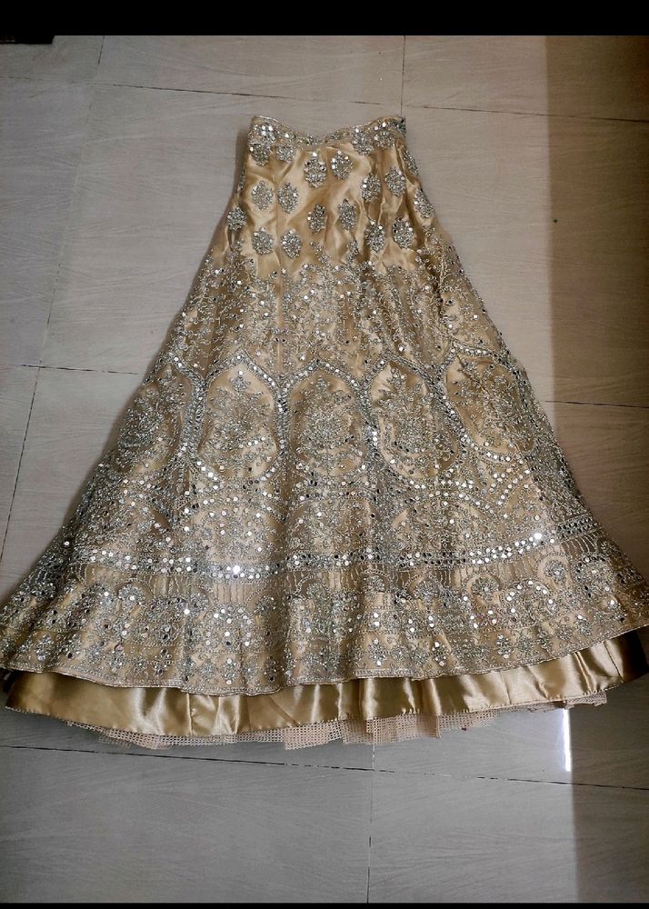 Unstitched Mirrorwork Lehenga