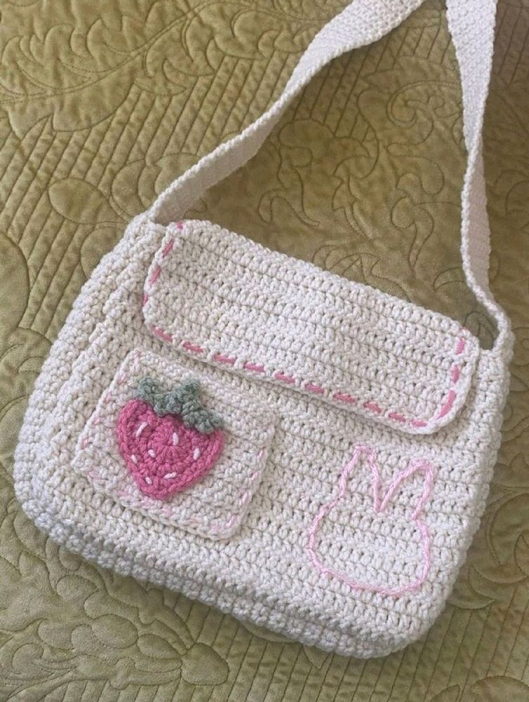 Crochet Messenger Bag 🎀