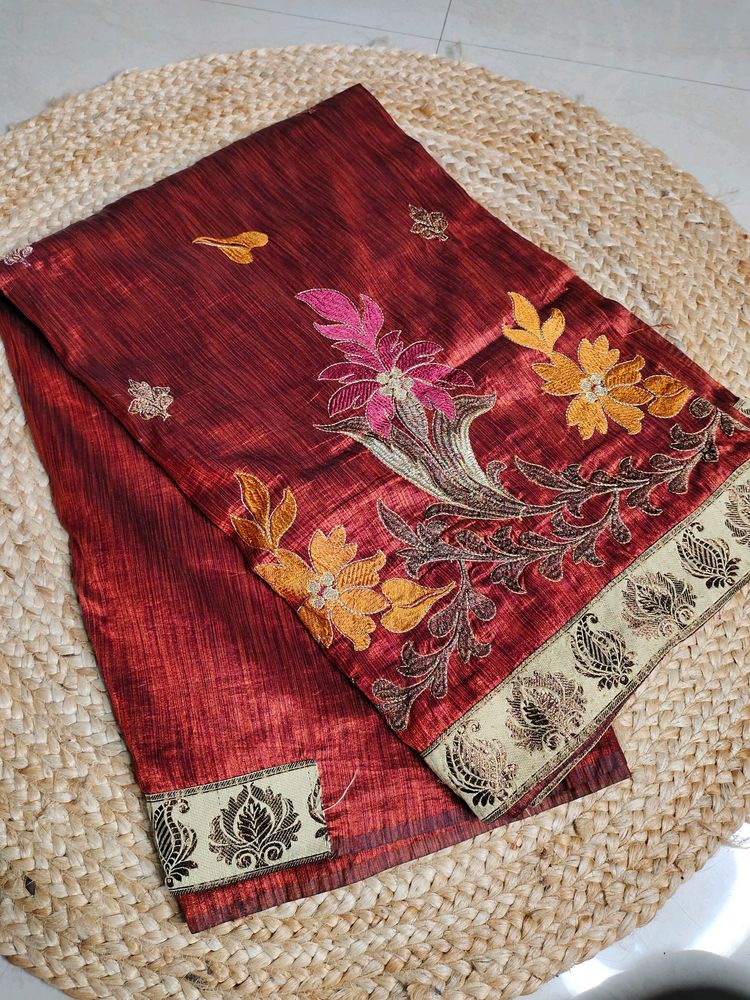 Multi Embroidery Saree