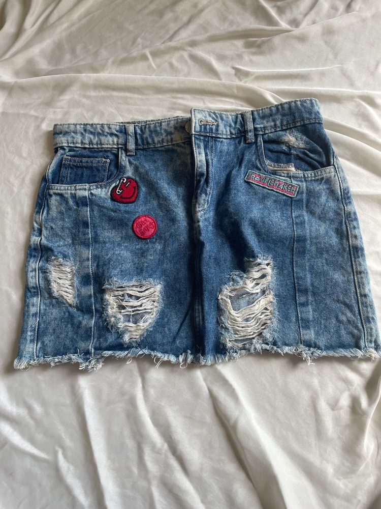 Smiley World Denim Skirt