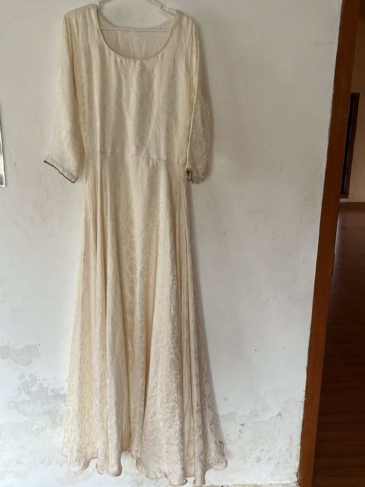 Flared Gown Offwhite