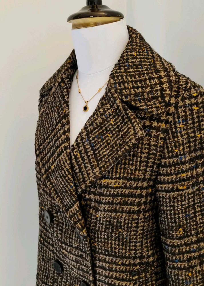 🆕 Tweed Checkered Overcoat