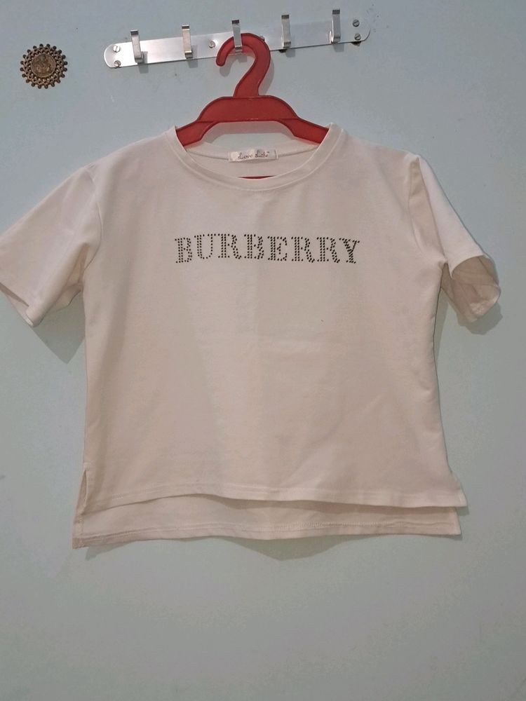 White Burberry Tshirt