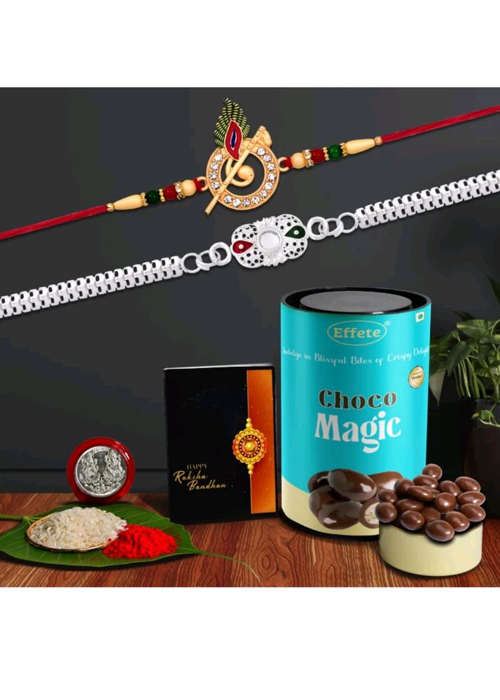 Designer Rakhi (Rakhi gift for brother, chocolate