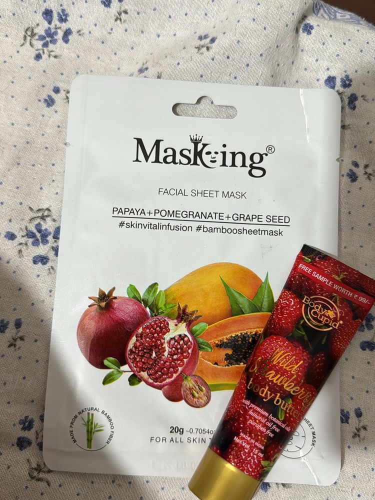 Sheet Mask And Body Butter