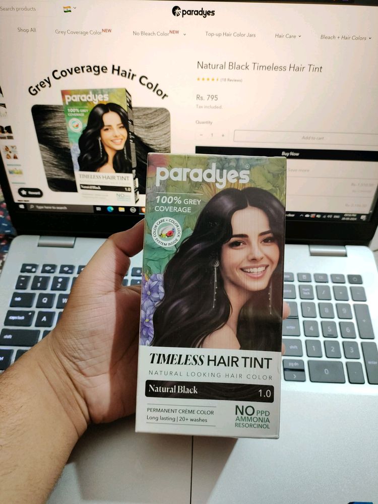 Paradyes Timeless Hair Tint Natural Black [Seal Packed]