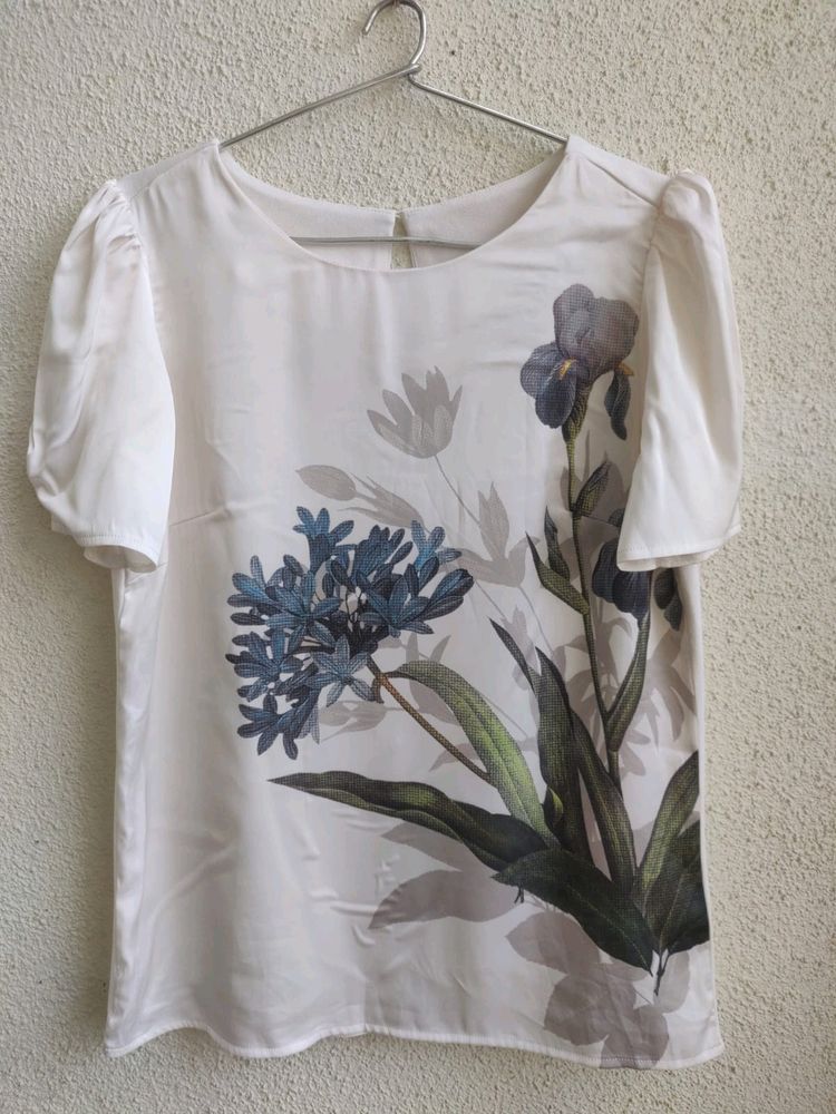 Next - Off White Flower Print Top!