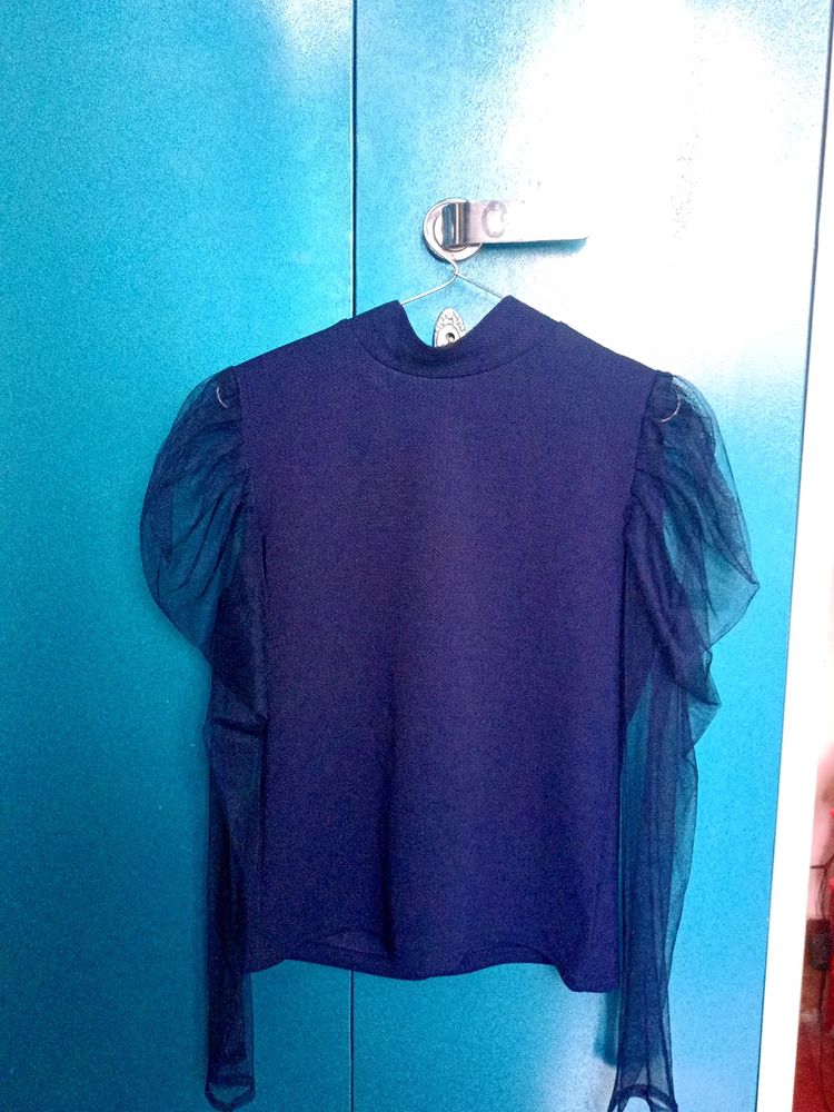 Blue Full Sleeve Top