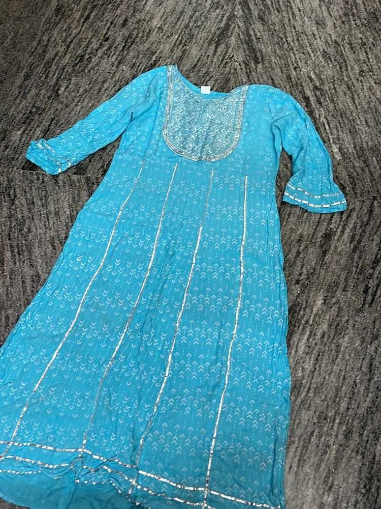 Blue Silver Kurta